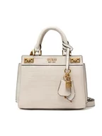 Torebki damskie - Guess Torebka Katey Croc Mini Satchel HWCB84 94730 Beżowy - miniaturka - grafika 1