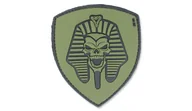 Odzież taktyczna i umundurowanie - 101 Inc. - Naszywka 3D - Pharaoh Skull - Zielony OD - miniaturka - grafika 1
