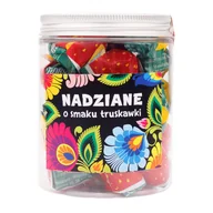 Cukierki - KARMELKI NADZIANE O SMAKU TRUSKAWKOWYM - ŁOWICKIE CZARNE 150g FOLKSTAR - miniaturka - grafika 1
