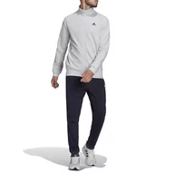 Bluzy sportowe męskie - Bluza adidas Logo Graphic Track Suit H61134 - szara - Adidas - miniaturka - grafika 1
