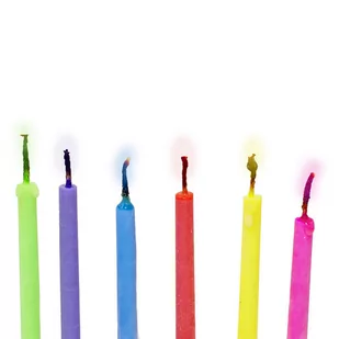 DP Kolorowe świeczki z kolorowymi płomieniami - 6 szt. SW-KOLOR - Dekoracje sali - miniaturka - grafika 1