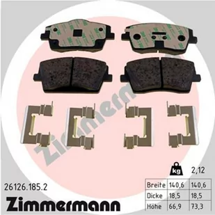 Klocki hamulcowe - komplet ZIMMERMANN 26126.185.2 - Klocki hamulcowe - miniaturka - grafika 1