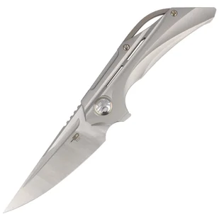 Nóż składany Bestech Vigil Grey Titanium, Satin M390 by Kombou (BT2201A) - Noże - miniaturka - grafika 1