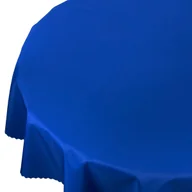 Obrusy i serwetki - Obrus Poliestrowy Wodoodporny Plamoodporny Niebieski Okrągły-śr. 140 cm - miniaturka - grafika 1