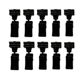 Karnisze - Żabki ze ślizgiem do szyny sufitowej 10 szt. czarne - miniaturka - grafika 1