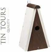 Karmniki dla ptaków - DREWNIANA BUDKA LĘGOWA DLA SIKORKI 16x11x26/28 cm - miniaturka - grafika 1