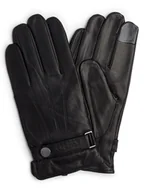 Rękawiczki - Calvin Klein Skórzane rękawiczki Mężczyźni skóra czarny jednolity, M/L - miniaturka - grafika 1