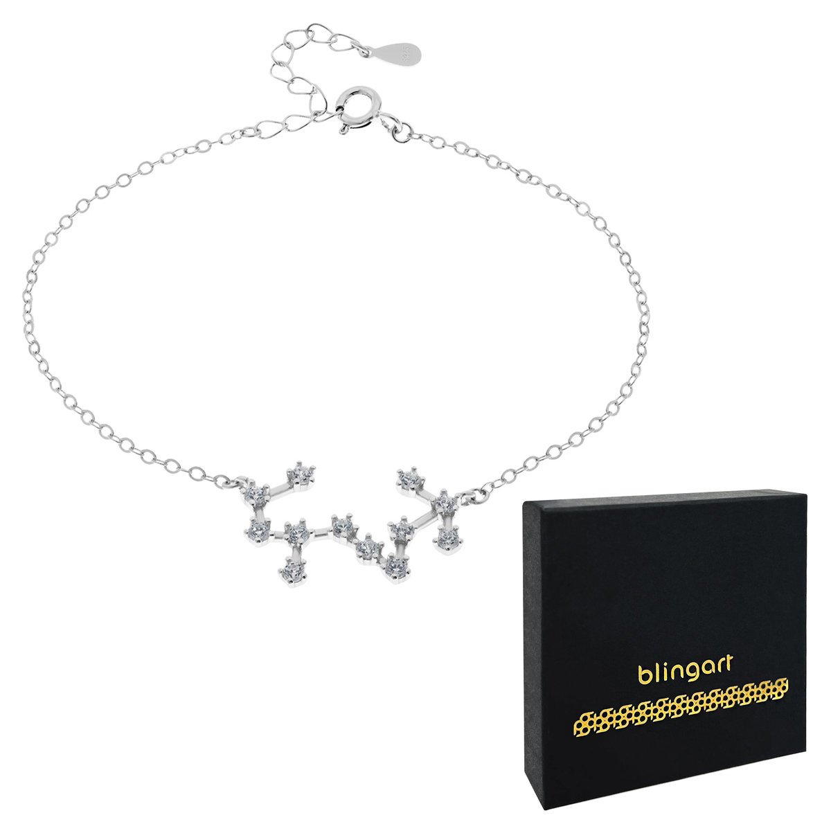 Bransoletka srebrna damska znak zodiaku SKORPION