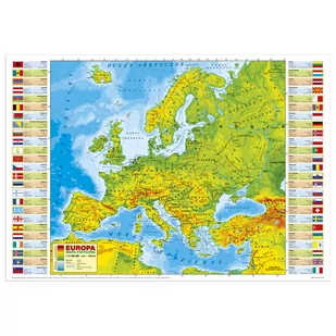 Derform Podkład oklejany na biurko Europa fizyczna - Podkładki na biurko - miniaturka - grafika 1