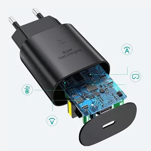Ładowarka sieciowa z funkcją Power Delivery czarna - Pozostałe akcesoria do telefonów - miniaturka - grafika 3