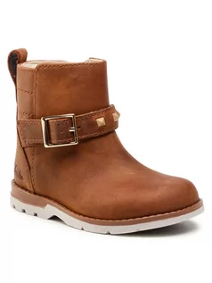 Buty dla dziewczynek - Clarks Kozaki Dabi Trim T 261526716 Brązowy - grafika 1