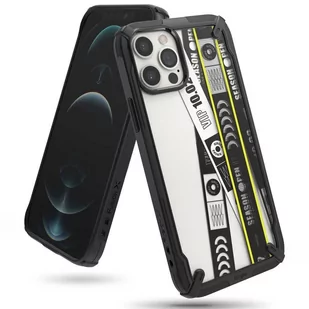 RINGKE Fusion X Design etui pancerny pokrowiec z ramką iPhone 12 Pro Max czarny (Ticket band) (XDAP0024) XDAP0024 - Etui i futerały do telefonów - miniaturka - grafika 1