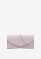 Torebki damskie - Różowa Torebka Kopertówka z Brokatem na Łańcuszku Ominnsa - miniaturka - grafika 1