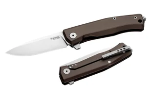 Nóż składany LionSteel Myto Earth Brown Aluminium, Stone Washed M390 by Molletta (MT01A ES) - Noże - miniaturka - grafika 1
