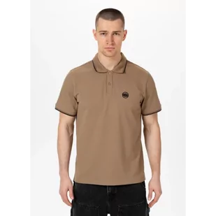 Pit Bull Koszulka Polo Pique Stripes Regular Brown - Koszulki sportowe męskie - miniaturka - grafika 1
