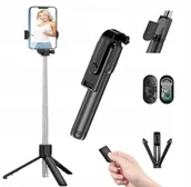 Selfie stick - Selfie-Stick Kijek Do Telefonu Tripod Statyw Led Do Robienia Zdjęć + Pilot - miniaturka - grafika 1