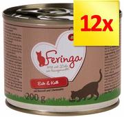Mokra karma dla kotów - Zestaw Feringa Menu 2 smaki, 12 x 200 g - Drób z marchewką i mniszkiem - miniaturka - grafika 1