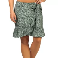 Spódnice - ONLY Damska spódnica Onlolivia Wrap Skirt WVN Noos, Chinois Green/Aop:black Spot, XS - miniaturka - grafika 1