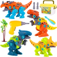 Zabawy w naśladowanie dorosłych - Zestaw Konstrukcyjny do Skręcania Rozkręcania Dinozaury Klocki Wiertarka - miniaturka - grafika 1