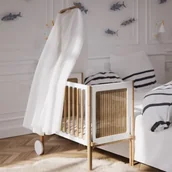 Łóżeczka i kojce - Łóżeczko Dostawne/kołyska rattanowe Neige Oceania - miniaturka - grafika 1
