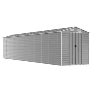 Szopa ogrodowa, jasnoszara, 191x895x198 cm, stal galwanizowana Lumarko! - Altany ogrodowe - miniaturka - grafika 3