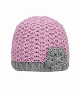 Czapki damskie - Czapka dziewczęca, różowa, kwiatek, Döll - miniaturka - grafika 1