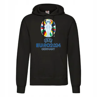 Czarna MĘSKA BLUZA Z KAPTUREM Z Nadrukiem Euro 2024 Germany Niemcy r. L - Bluzy męskie - miniaturka - grafika 1