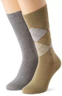 Tommy Hilfiger Sprawdź klasyczne skarpety męskie, olive/grey melange, 47/49 EU - Skarpetki męskie - miniaturka - grafika 1