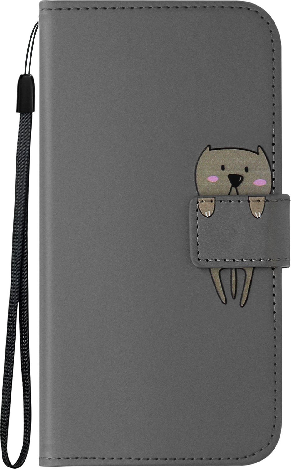 Avizar, Etui Otter do Samsung S23, portfel i pasek na rękę, ciemnoszary