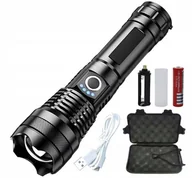 Latarki - Latarka Taktyczna Bardzo Mocna Led Zoom Usb - miniaturka - grafika 1