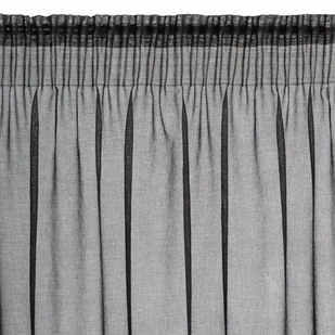 Firana gotowa EUROFIRANY Carli 140 x 270 cm Czarny - Firany - miniaturka - grafika 1