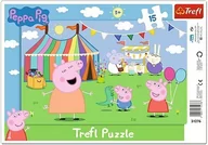 Puzzle - Trefl Puzzle 15 Ramkowe Świnka Peppa W wesołym miasteczku - miniaturka - grafika 1