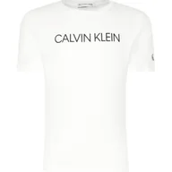 Koszulki dla chłopców - CALVIN KLEIN JEANS T-shirt INSTITUTIONAL | Regular Fit - miniaturka - grafika 1