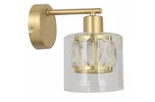 Lampy ścienne - Elmo kinkiet 1xE14 złoty/przeźroczysty 238801-36 - miniaturka - grafika 1
