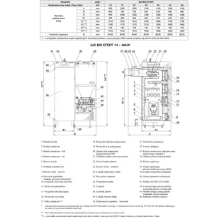 Kocioł grzewczy C.O. SAS BIO EFEKT 2,0m2 23kW KL.5 prawy - Piece i kotły grzewcze - miniaturka - grafika 4