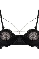 Biustonosze - Hunkemöller Biustonosz półusztywniany usztywniany z fiszbinami Belladonna Czarny - miniaturka - grafika 1