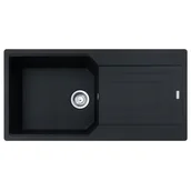Zlewozmywaki - Franke Urban UBG 611-100 XL GSC Zlewozmywak granitowy jednokomorowy 100x50 cm czarny mat 114.0687.294 - miniaturka - grafika 1