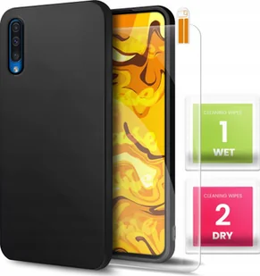 Hello Case Etui do Samsung Galaxy A50/ A50s/ A30s Czarne, Matowe, Silikon SZKŁO - Etui i futerały do telefonów - miniaturka - grafika 1