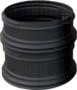 Nadbudowa gwintowana D300 H250, do studzienki rozdzielczej W-011 lub zbiorczej W-012 EPURBLOC, do oczyszczalni drenażowej, kolor czarny - Szamba i oczyszczalnie ścieków - miniaturka - grafika 1