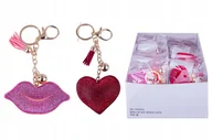 Breloki - Brelok Mix 2 Wzory Usta, Serce Kryształki - miniaturka - grafika 1