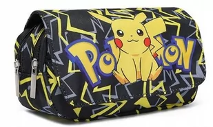 Piórnik POKEMON młodzieżowy Szkolny Przedszkolny dwukomorowy - Czarny 2 - Piórniki - miniaturka - grafika 1
