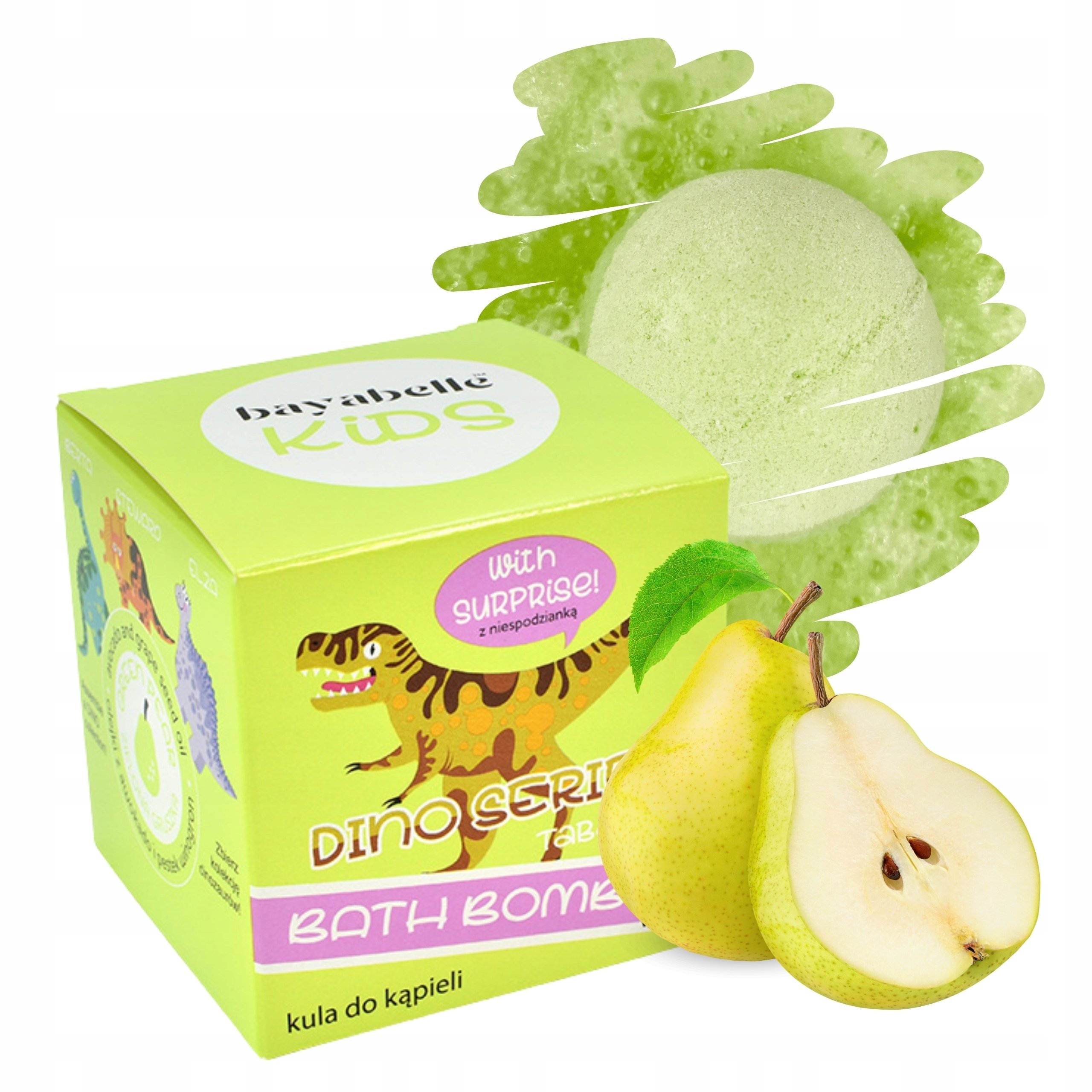 Kula Do Kąpieli Dla Dzieci Z Zabawką Niespodzianką o zapachu gruszki