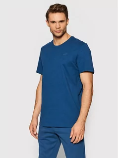 Koszulki męskie - 4F T-Shirt NOSH4-TSM352 Granatowy Regular Fit - grafika 1