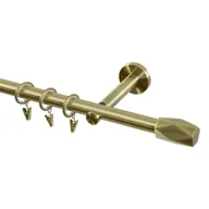 Karnisze - Karnisz Heksagon 300 cm pojedynczy antyczny mosiądz mat 19 mm Inspire - miniaturka - grafika 1