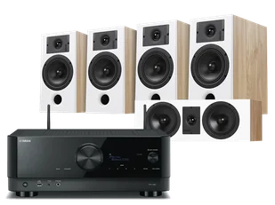 Kino domowe Yamaha RX-V6A (czarny) + Diva 3 + 3 + 7 (dąb) - Kino domowe - miniaturka - grafika 1