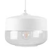Lampy sufitowe - Beliani Lampa wisząca Lampa wisząca szklana biała MURRAY 63415 - miniaturka - grafika 1
