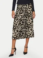 Spódnice - Vila Spódnica plisowana Nitban Print 14068477 Beżowy Regular Fit - miniaturka - grafika 1