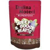 Mokra karma dla psów - Dolina Noteci SuperFood Wołowina i serca gęsi 300 g - miniaturka - grafika 1