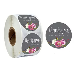 Naklejki Ozdobne Okrągłe Thank You 500 Szt. - Pasmanteria - miniaturka - grafika 1