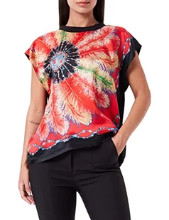 Just Cavalli Koszulka damska, 311s czerwony, L - Koszulki i topy damskie - miniaturka - grafika 1